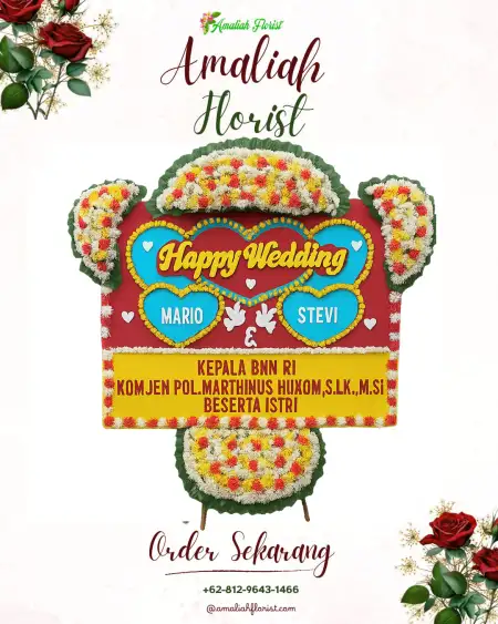 Papan Bunga Pernikahan Sukolilo Baru